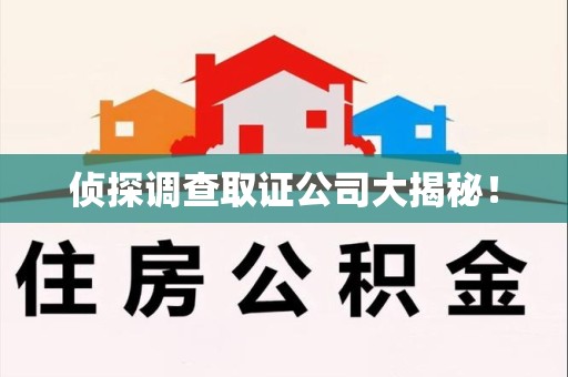 芗城侦探调查取证公司大揭秘！