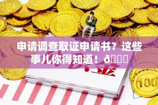 芗城申请调查取证申请书？这些事儿你得知道！😎
