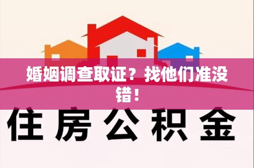 芗城婚姻调查取证？找他们准没错！