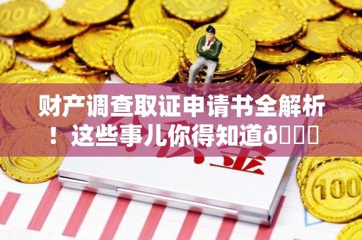 芗城财产调查取证申请书全解析！这些事儿你得知道😎